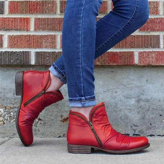 Damenstiefel mit doppeltem Reißverschluss EB EB
