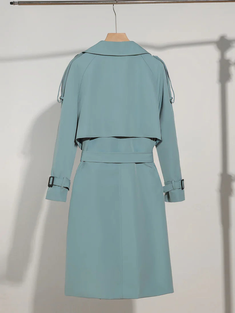 EB | Mantel mit Gürtel-Design Casual Plus Size für Frauen Perfekt für lässige Tage