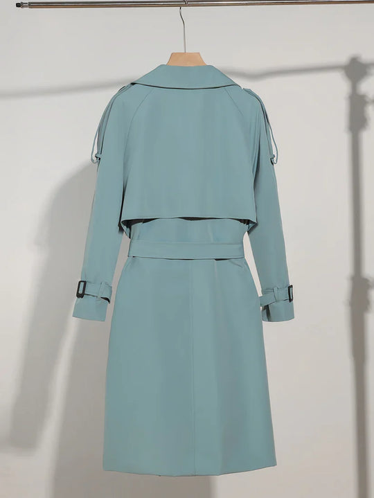 EB | Mantel mit Gürtel-Design Casual Plus Size für Frauen Perfekt für lässige Tage