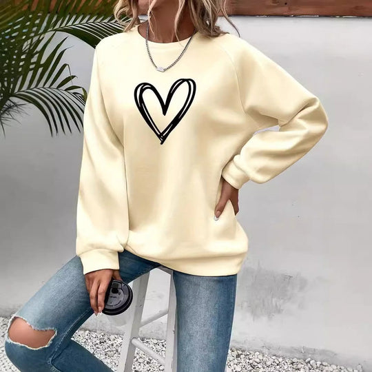 EB | Print Rundhals-Langarmsweatshirt