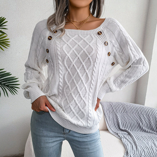 EB | Strickpullover mit Quadratischem Ausschnitt
