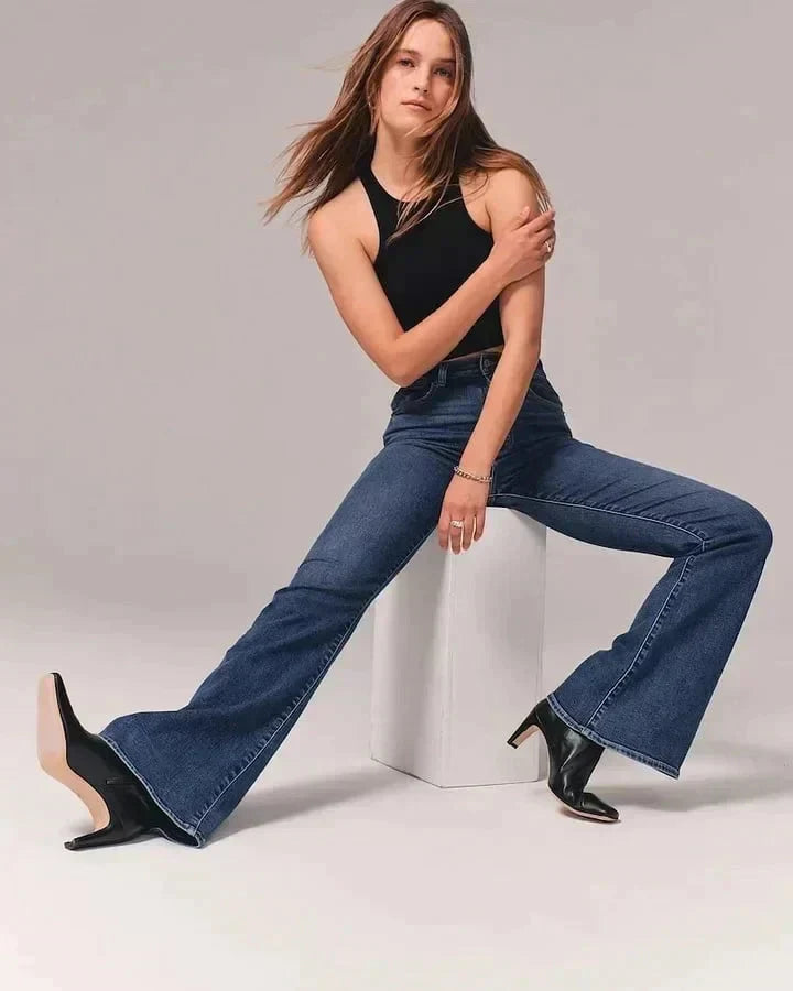 EB - Figurformende Bootcut-Jeans
