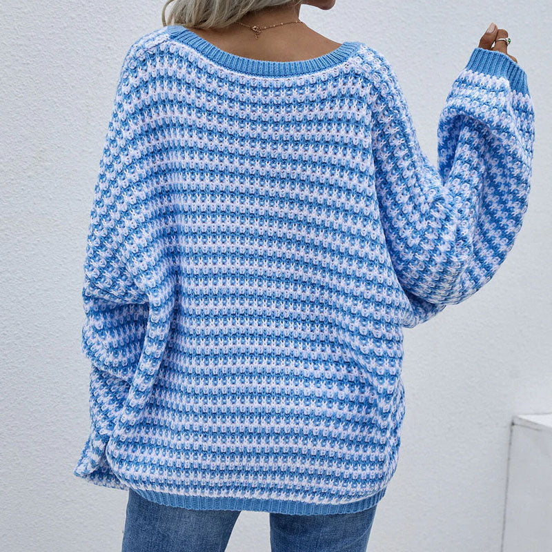 EB | Gestreifter Strickpullover Für Modische Looks