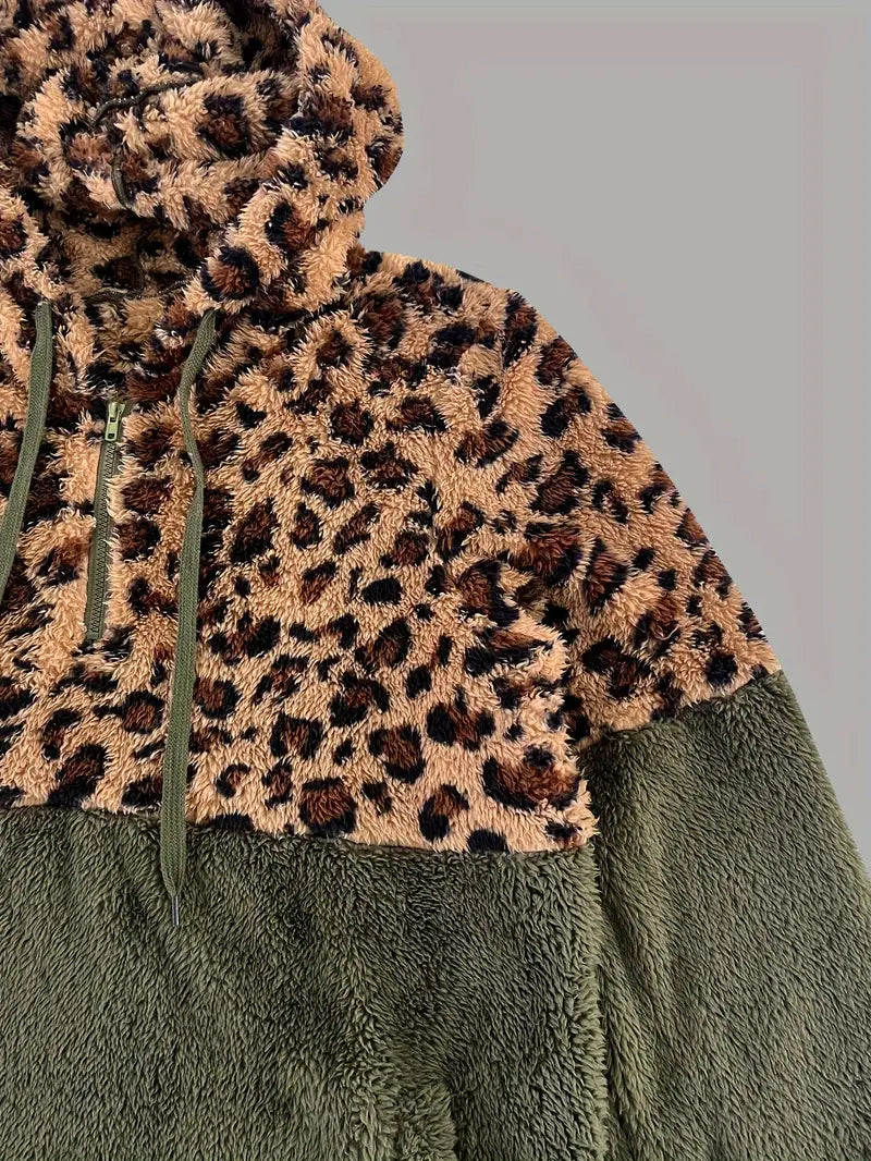 EB | Leopardenmuster Farbblock Pullover