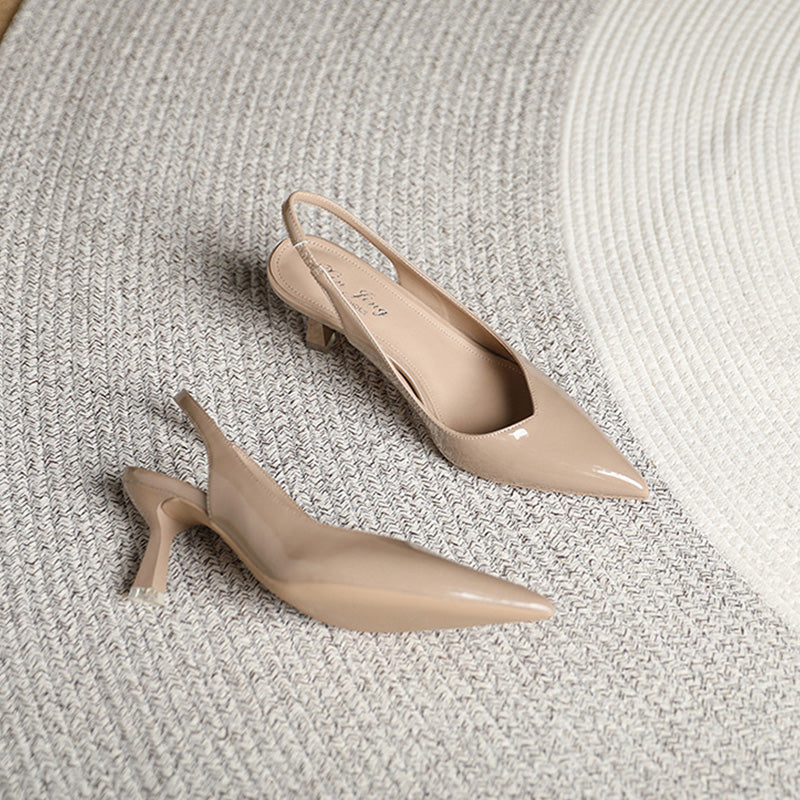 EB | Einfarbige, Temperamentvolle High Heels mit Spitzer Zehenpartie