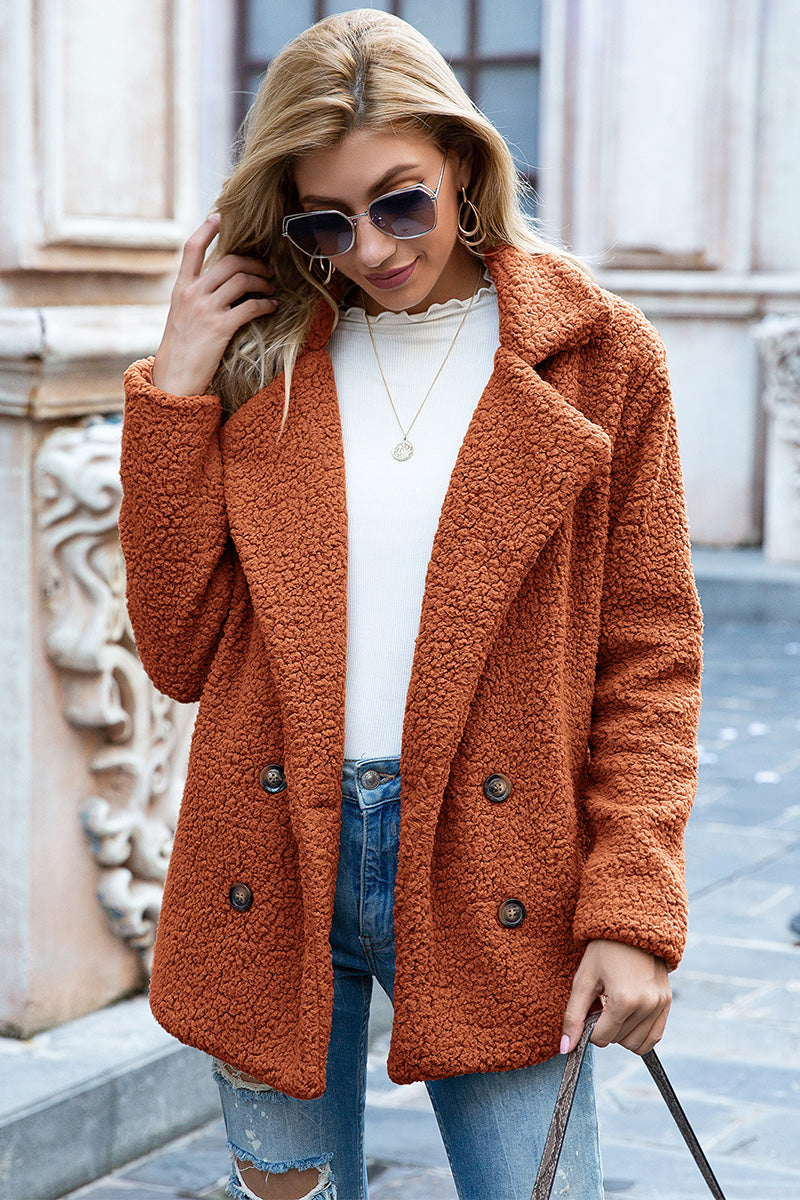 EB | Full Size Reverskragen Sherpa Mantel