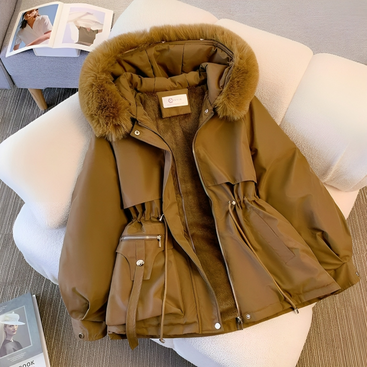 EB | Warme Winter-Parka mit veganem Pelz für Frauen Ideal für den Winter