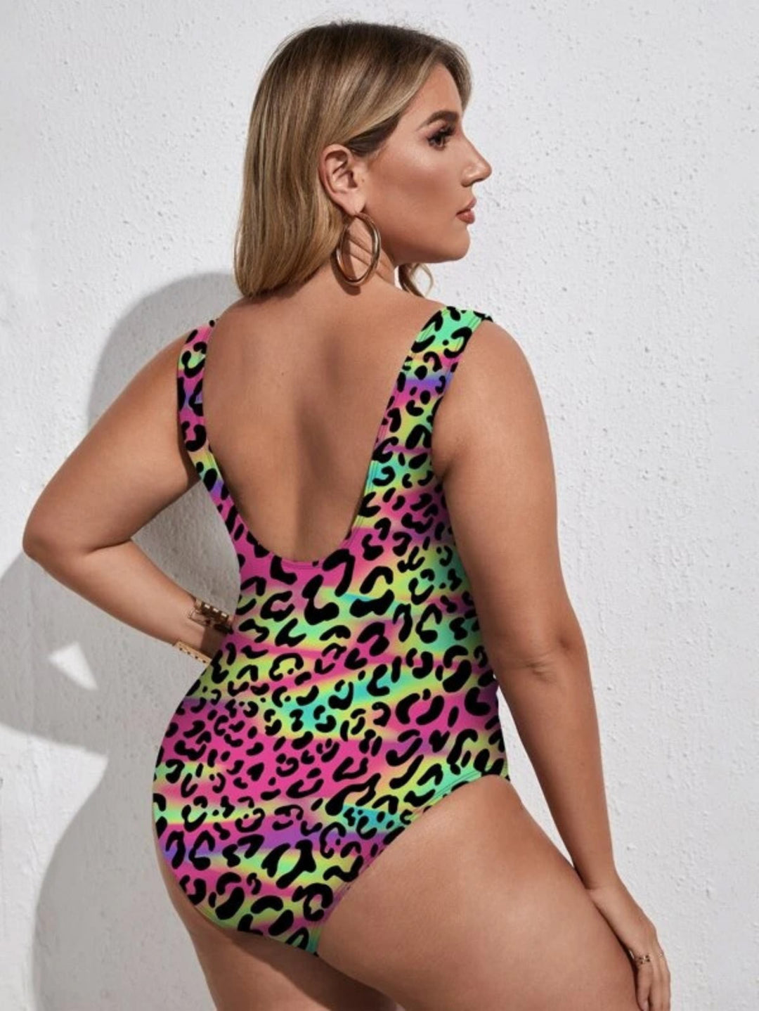 EB | Großer einteiliger Bikini mit Leopardenmuster