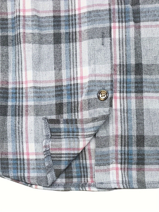 EB | Karierte Jacke mit Kapuze Baumwolle und Polyester Leger und Komfortabel