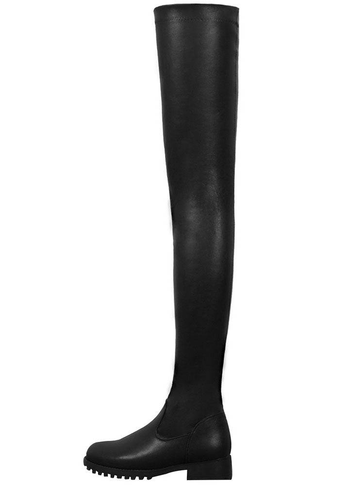 EB | Flache Overknee-Stiefel aus für den Winter