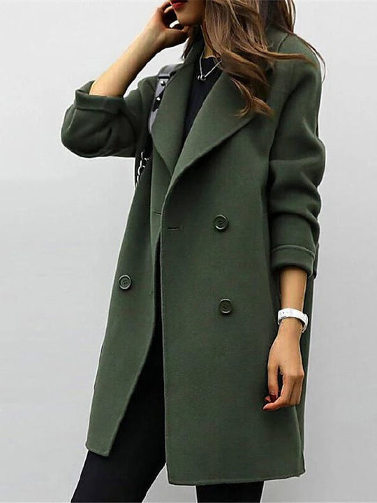 EB | Damen Eleganter Wolle Wintermantel