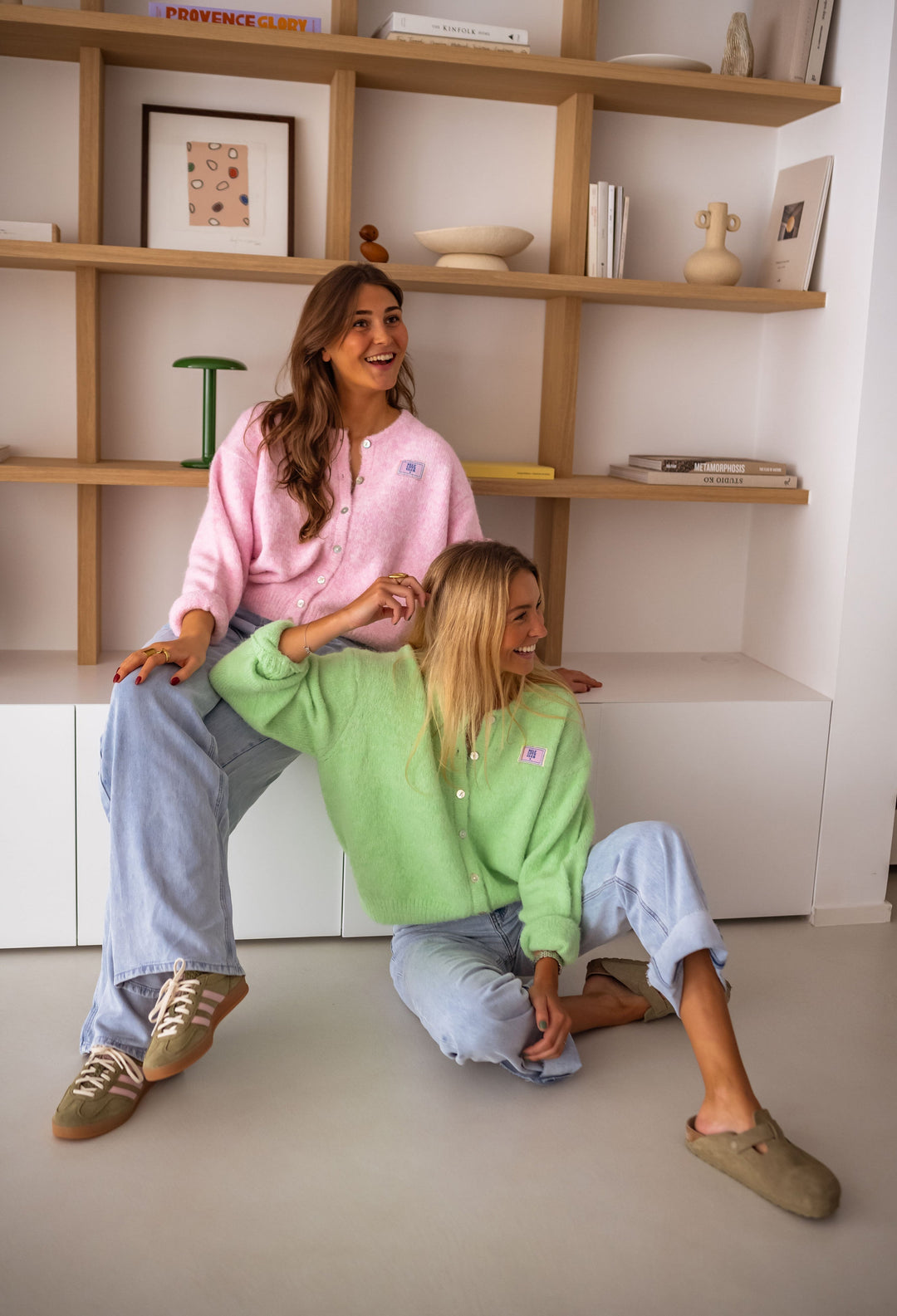 EB | Schicker Pink Gesteppter Cardigan für Geschichtete Looks