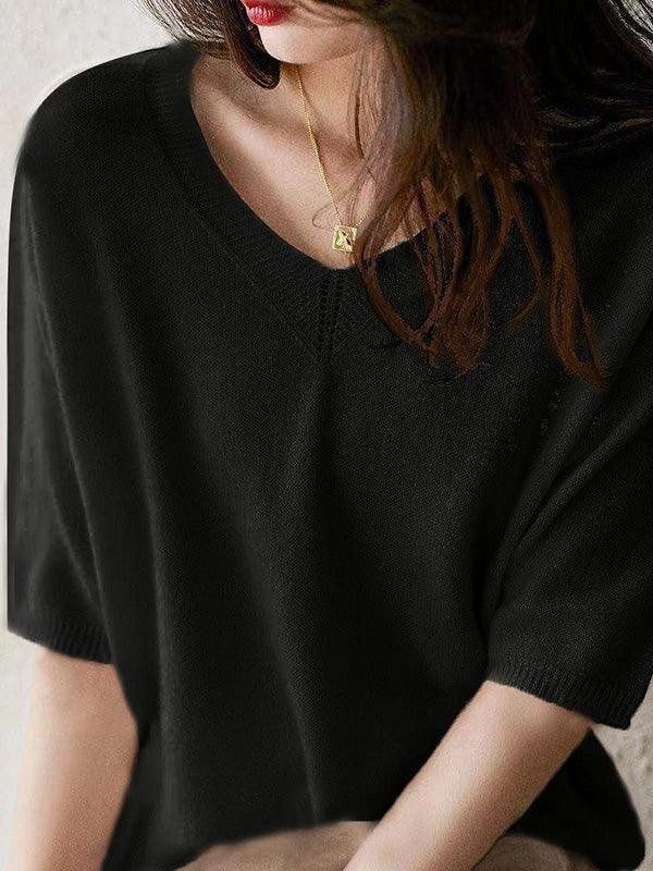 EB | Luxuriöser Weicher Cashmere V-Ausschnitt Pullover für Damen