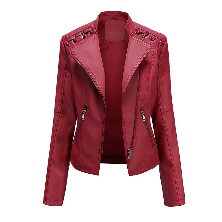 EB | Pudriges Lederjacke mit Reißverschluss