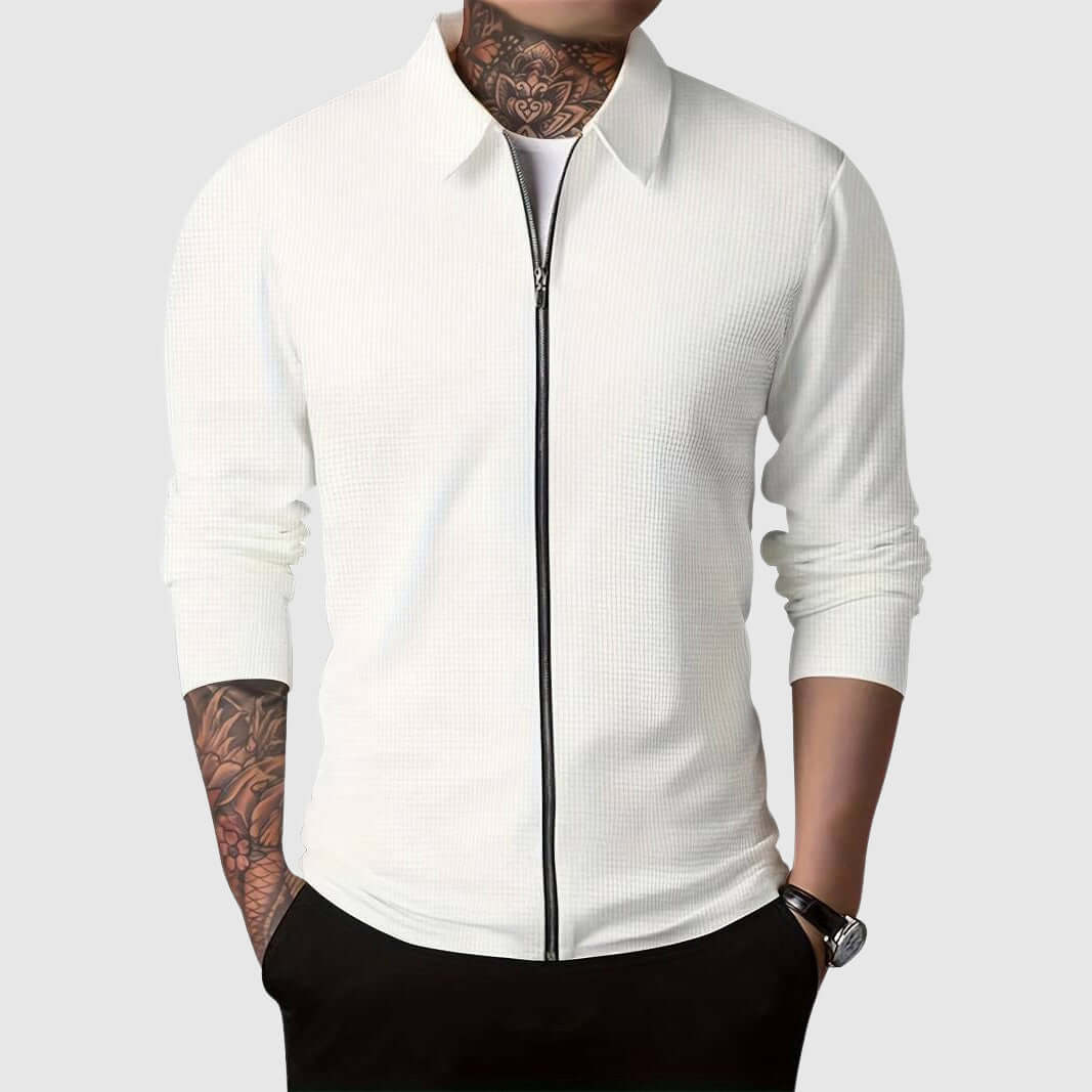 EB | Herren Waffelstrick Zip-Up Jacke