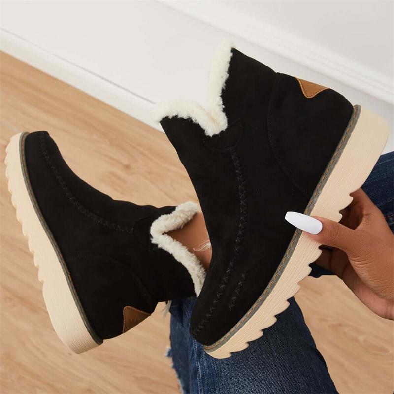 Ankle Boots für Frauen mit gefälschtem Pelzfutter EB