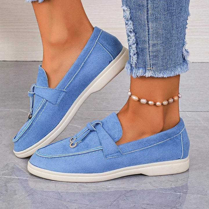 Damen-Loafers aus Wildleder mit geknoteter Quaste EB EB