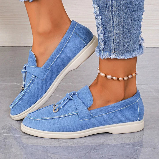 Damen-Loafers aus Wildleder mit geknoteter Quaste EB EB