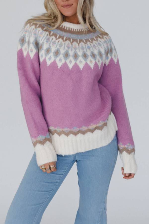EB | Weihnachten Verdickter Rundhals Langarm Gestrickter Pullover