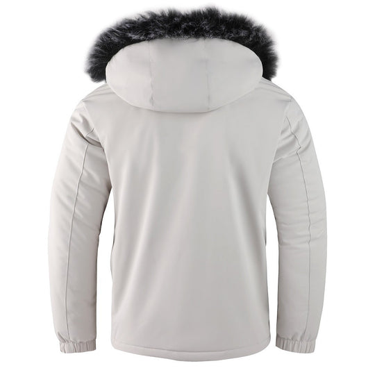 EB | Herrenjacke mit Abnehmbarer, Pelzgefütterter Kapuze