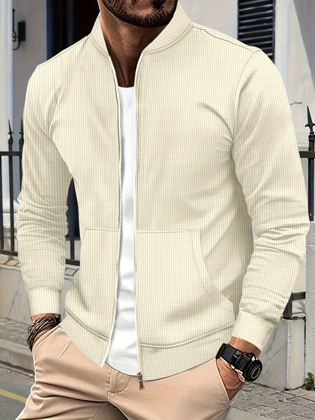 EB | Elegante Jacke mit Reißverschluss Baumwollmischung Stilvoll und Bequem