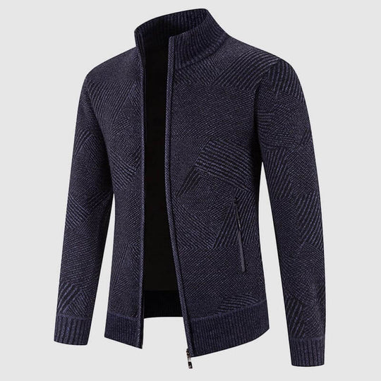 EB | Herren geometrisches Strick-Cardigan-Jacke