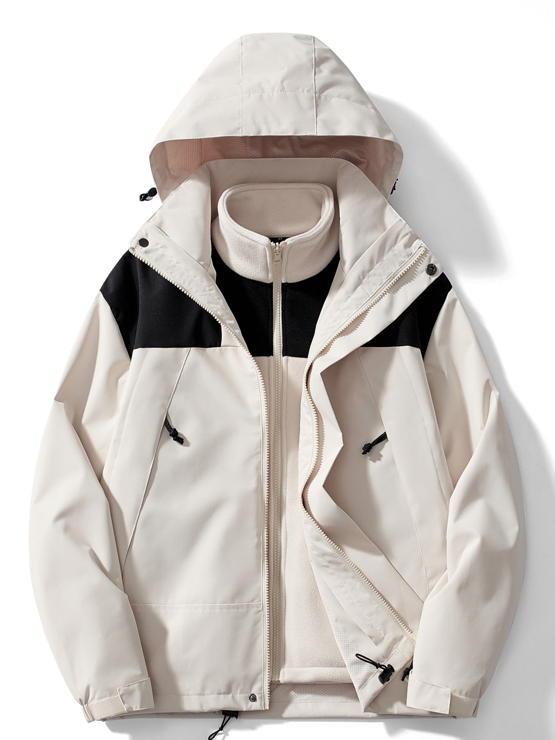 EB | Casual 3-In-1 Winterjacke mit Kapuze für Damen Ideal für Herbst Winter