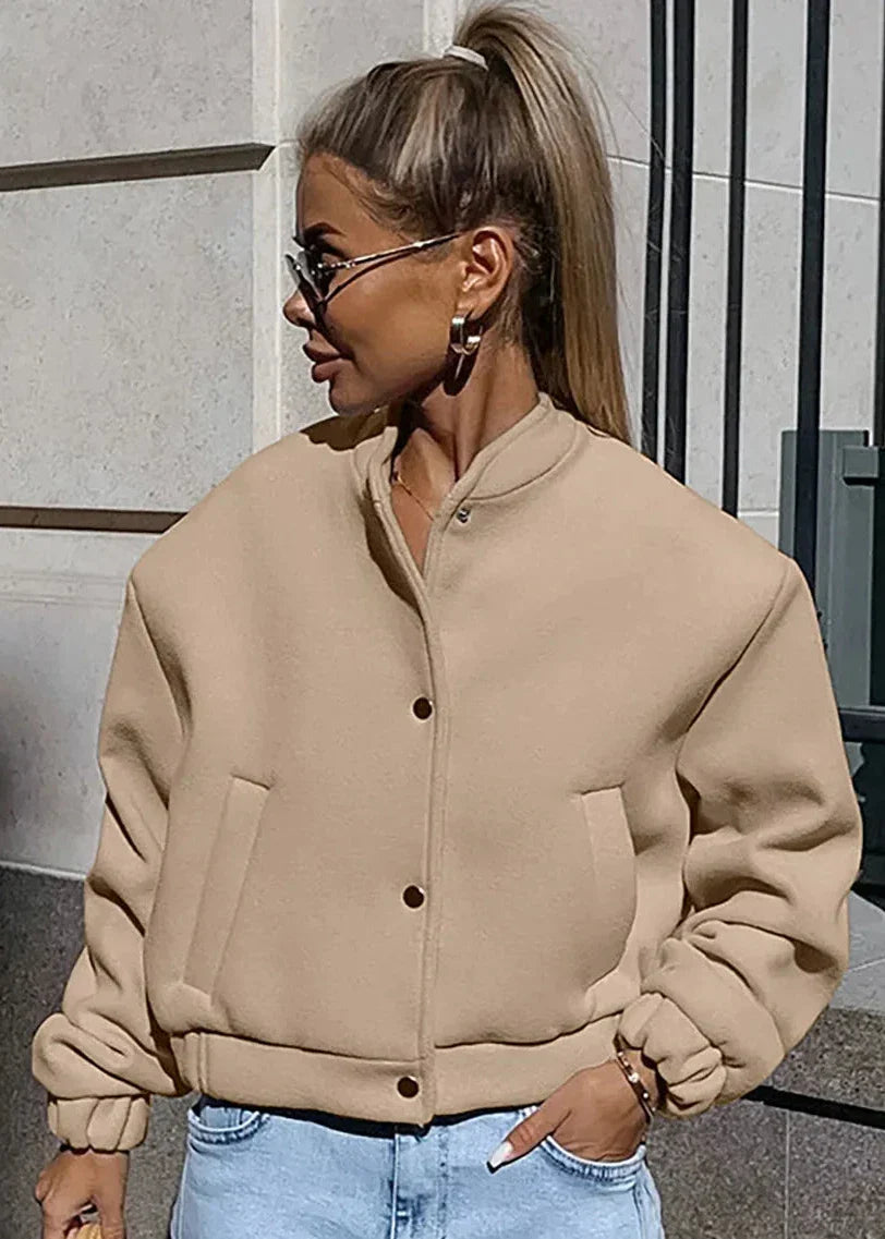 EB | Luxuriöse Wollflugjacke - Khaki