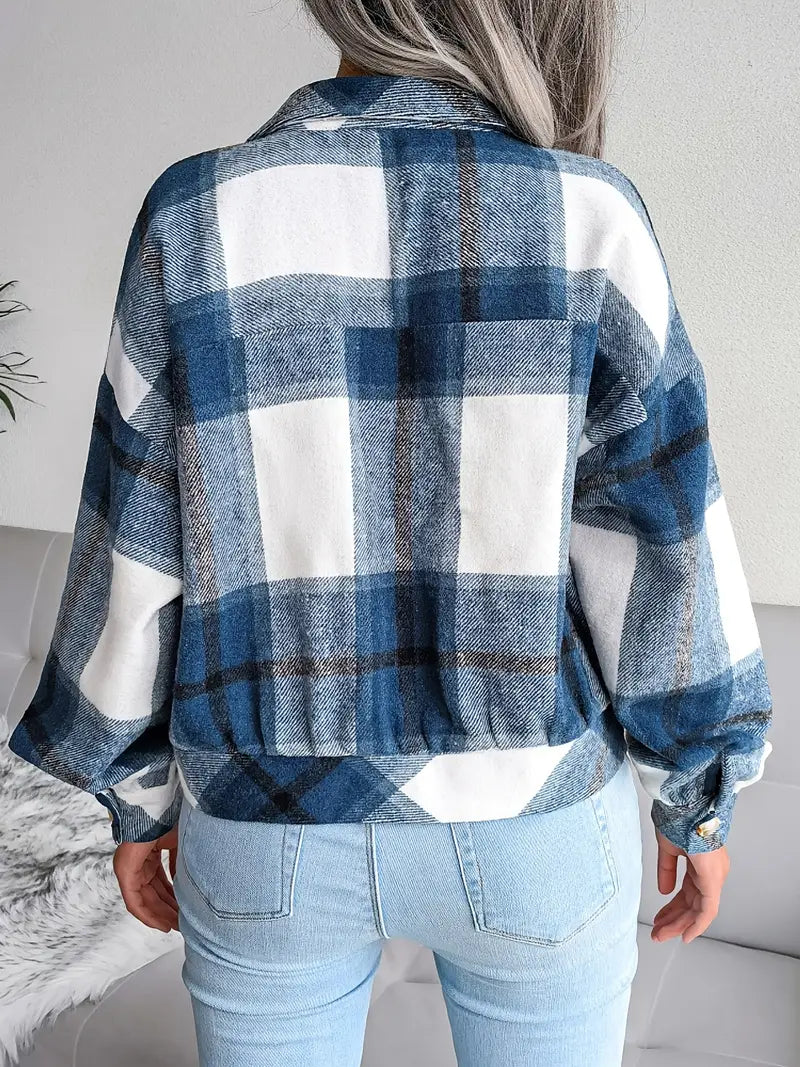 EB | Karierte Flanelljacke - Kurzschnitt