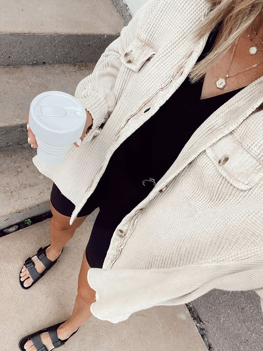 EB | Lässige Hemdjacke Aus Weichem Stoff