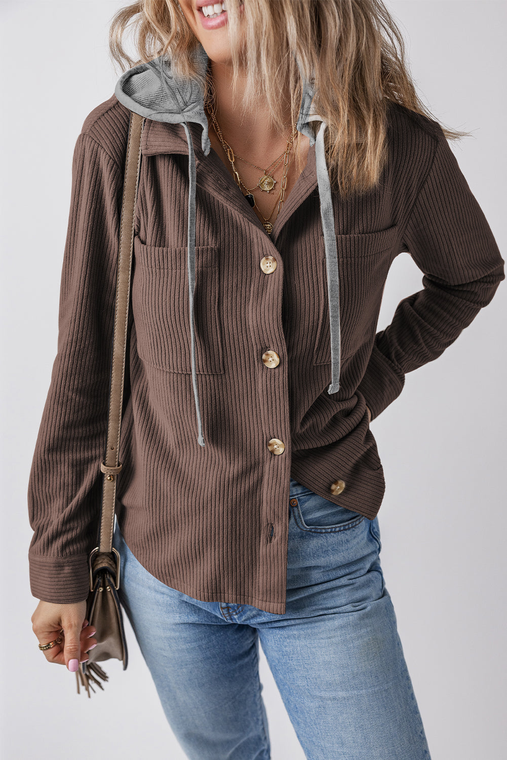 EB | Hoodie Shirtjacke Weich und Praktisch Perfekt für Den Alltag