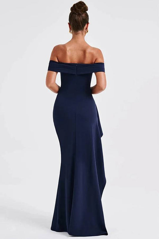 EB | Sexy Lady Off Shoulder Hoher Schlitz Maxi Kleid
