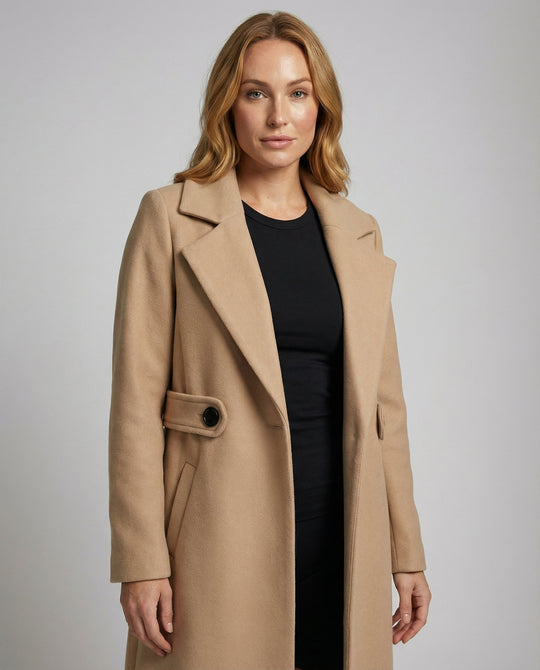 Slim Wollmantel Damen Winter | EB