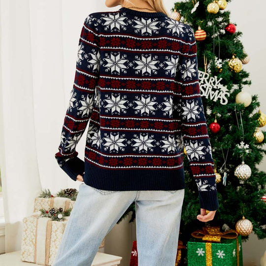 EB | Weihnachtlicher Strickpullover Mit Winterdesign