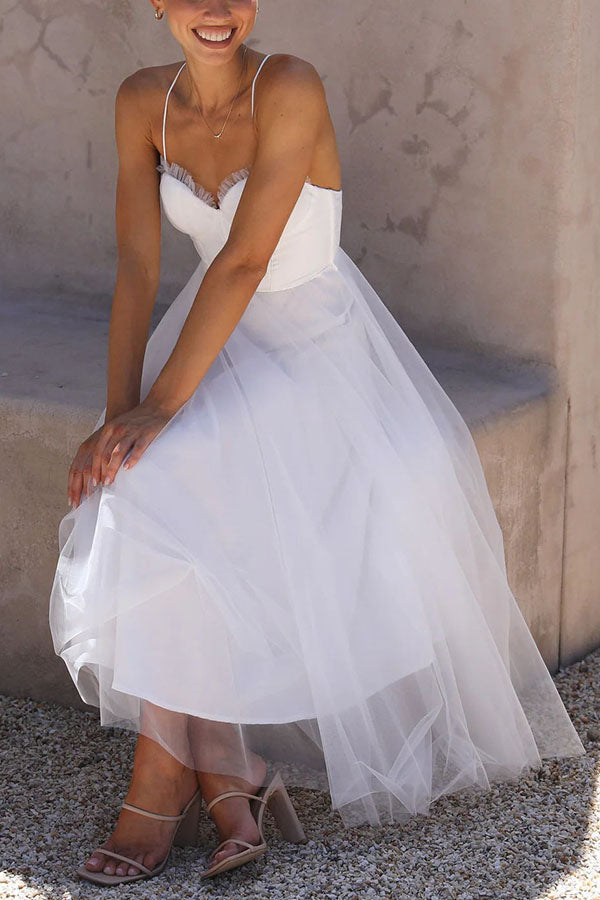 EB - Modernes prinses chiffon Kleid