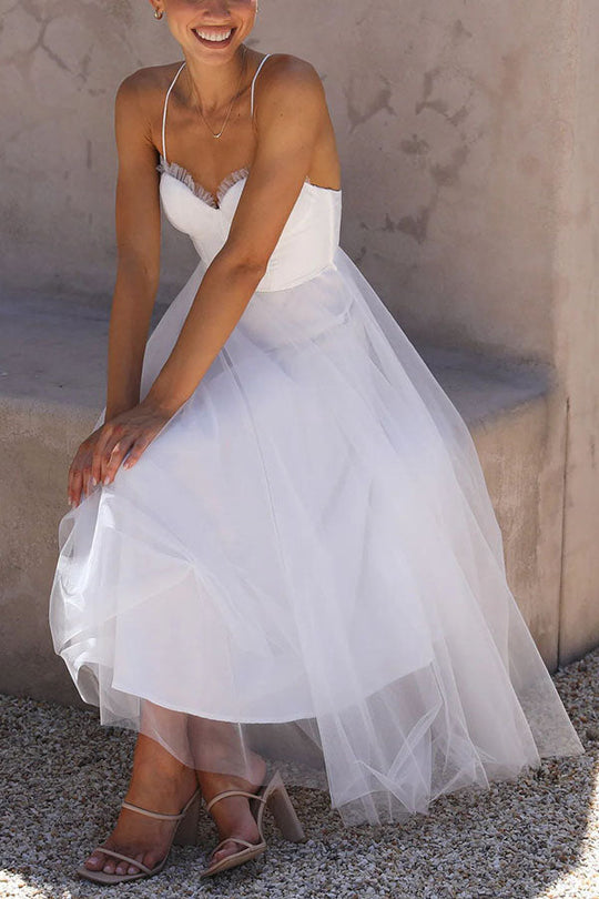 EB - Modernes prinses chiffon Kleid
