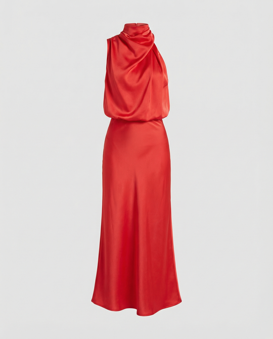 Glänzendes Langes Abendkleid mit Elegantem Schnitt | EB