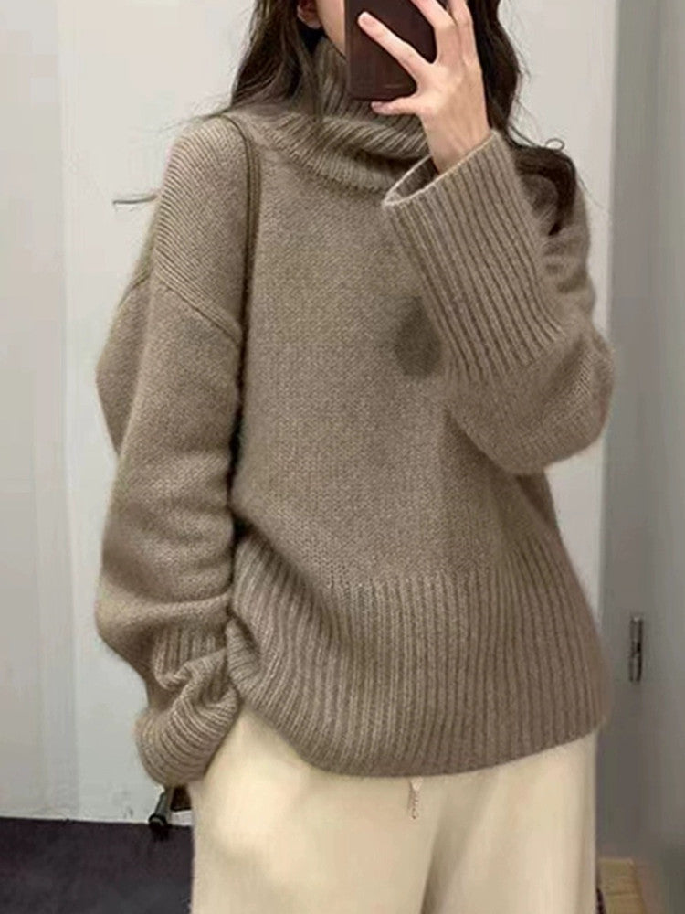 EB | Strickpullover mit Hohem Kragen