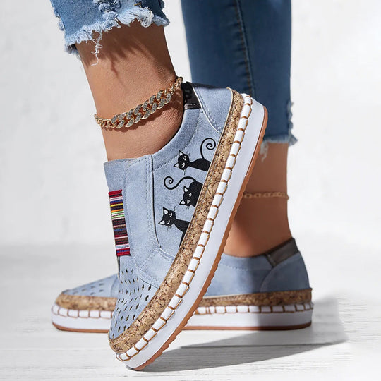 Retro flache Freizeitschuhe EB