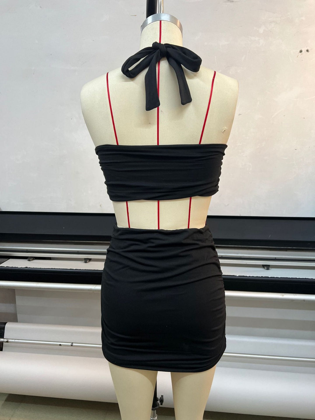 EB | Ärmelloses Neck Tube Top Weste Hip Wrap Set