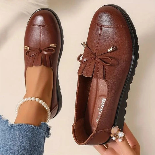 Damen-Slip-On Mokassins aus Leder EB EB