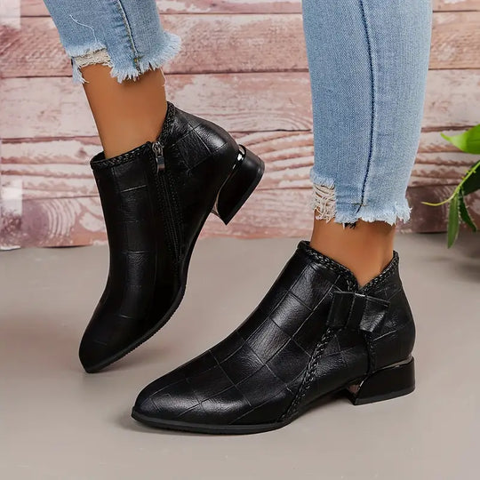 EB | Damen Niedrig Absatz Stiefel Bequem