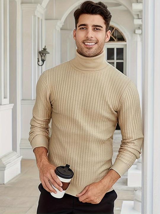 EB | Rollkragenpullover Waffelstrick Polyester-mix