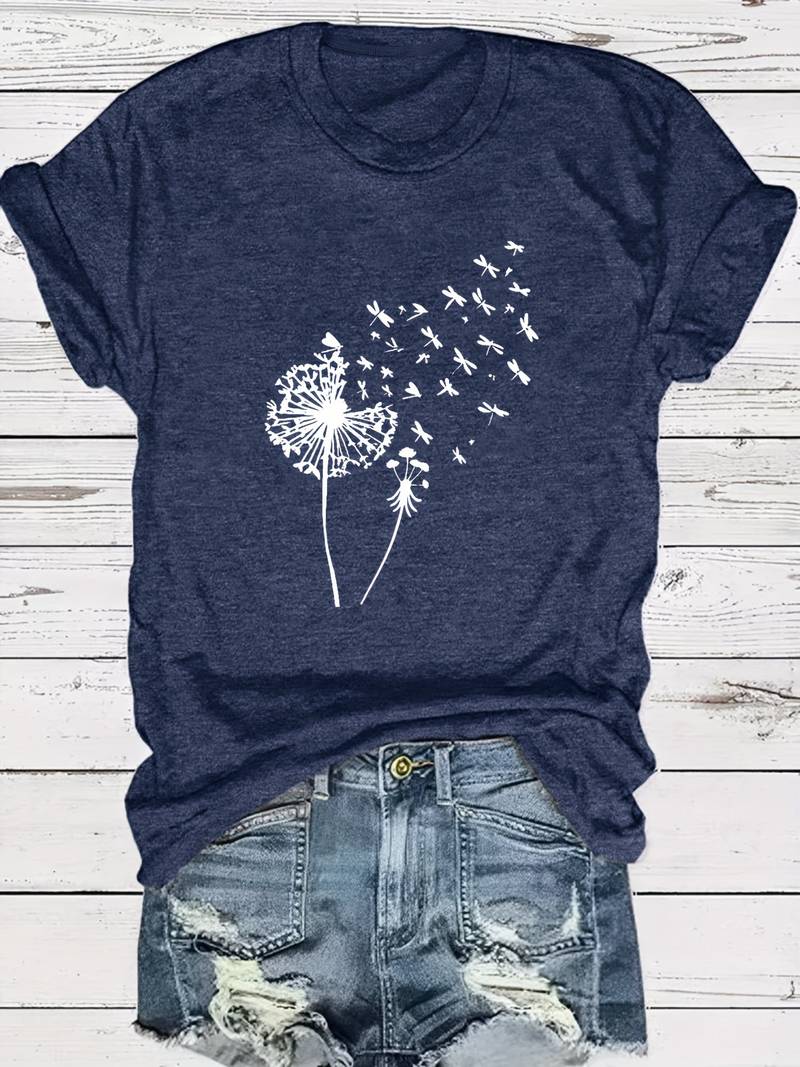 EB – T-Shirt Mit Löwenzahn-Print Und Rundhalsausschnitt