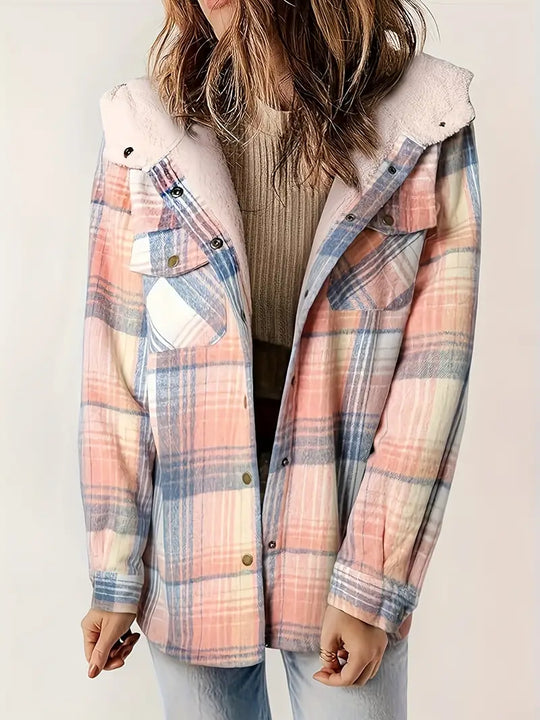 EB | Winter Karierte Zip Jacke