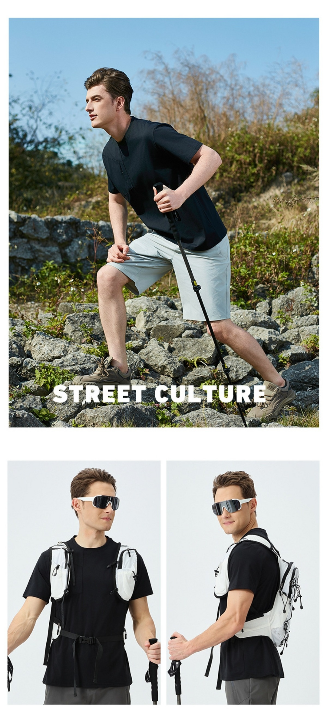 EB | Herren Sport Frühling und Sommer Sonnenschutz kurze Ärmel