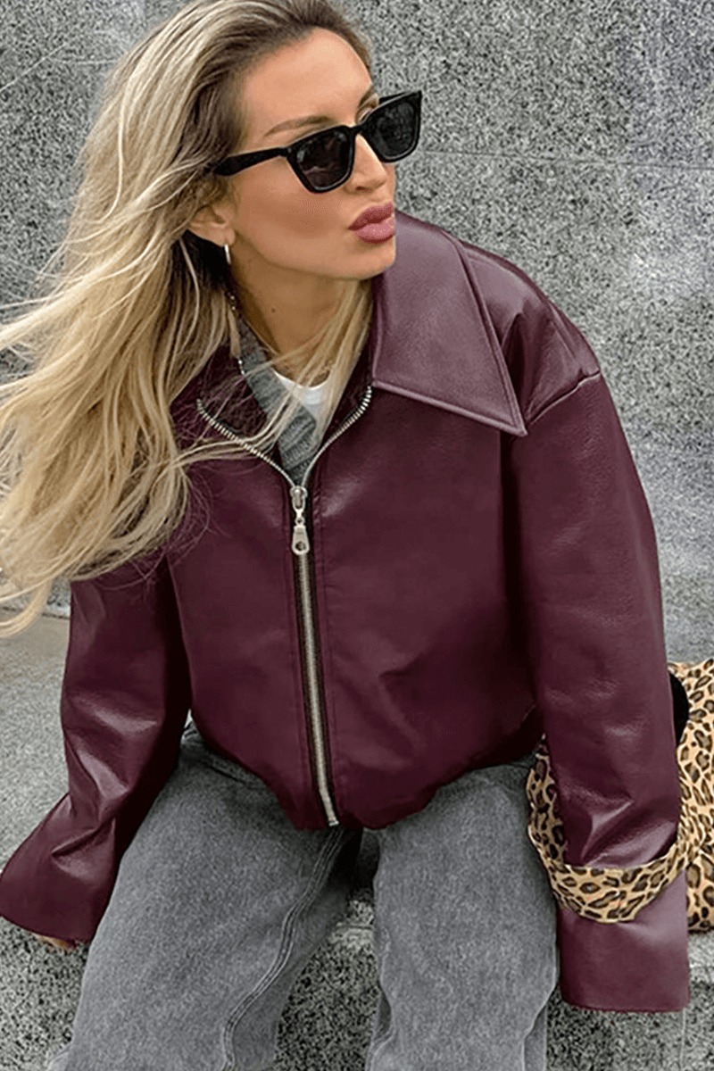 EB | Kurze Kunstlederjacke
