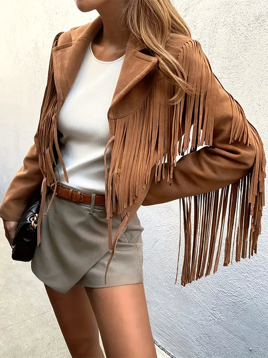 EB | Damen Fransen Wild jacke