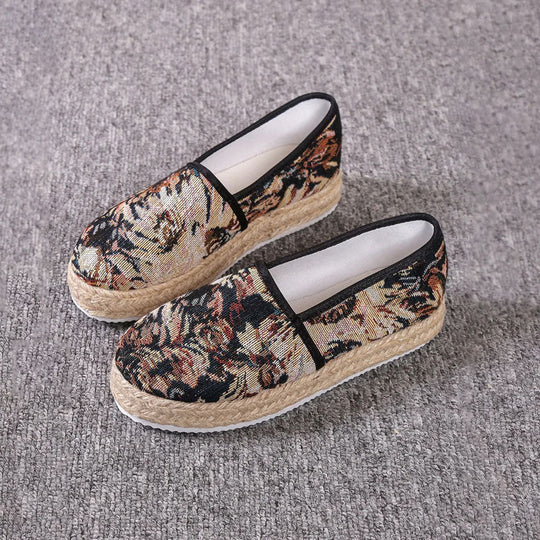 Vintage Plattform Slip-On Schuhe EB