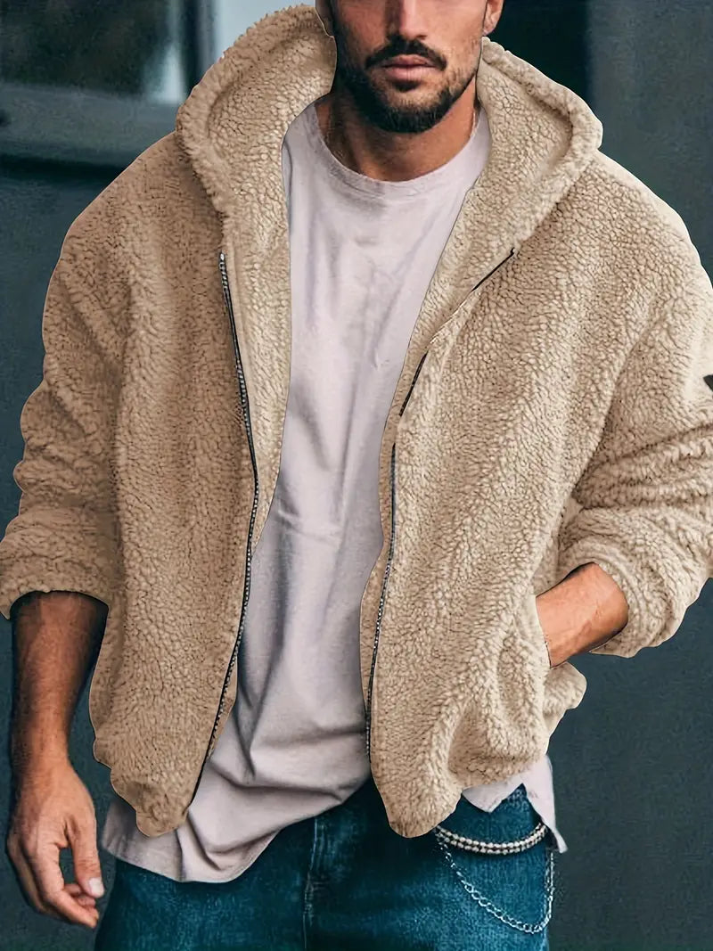 EB Teddyjacke mit Reißverschluss für Männer